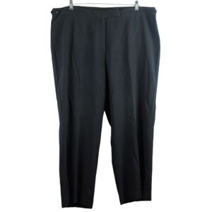 Emma James Black Women's Dress Pants Front Zip Closure Stretch 20W 048